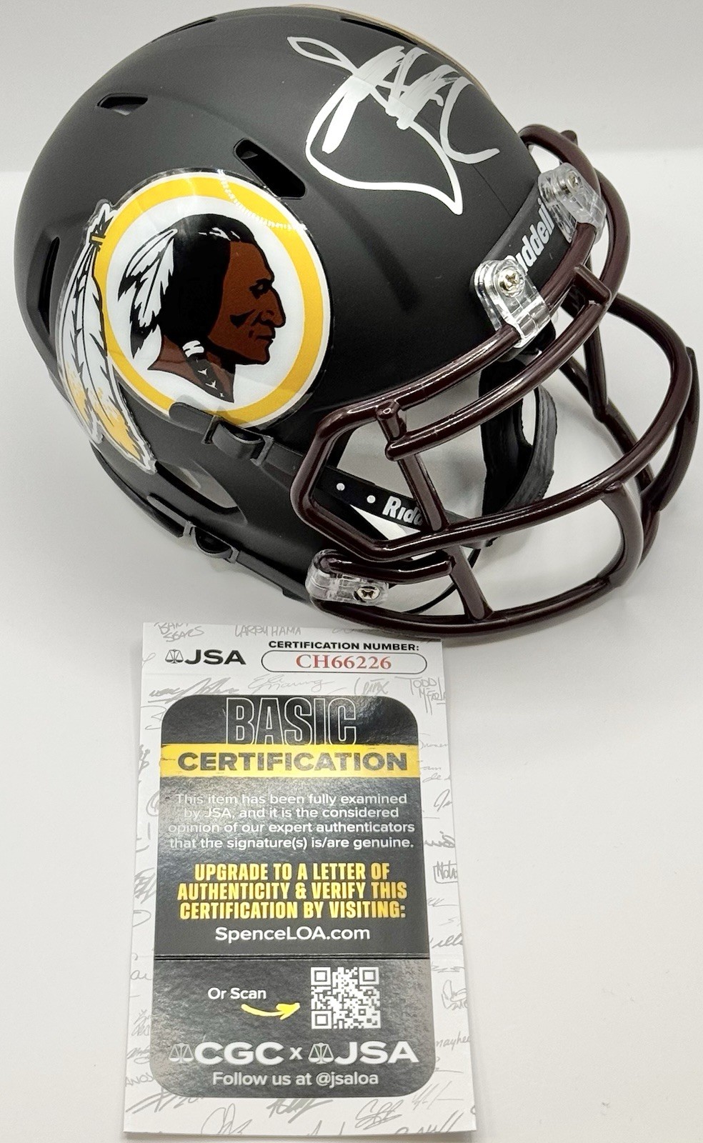 Joe Gibbs Signed Autographed Washington Redskins Mini Helmet JSA COA