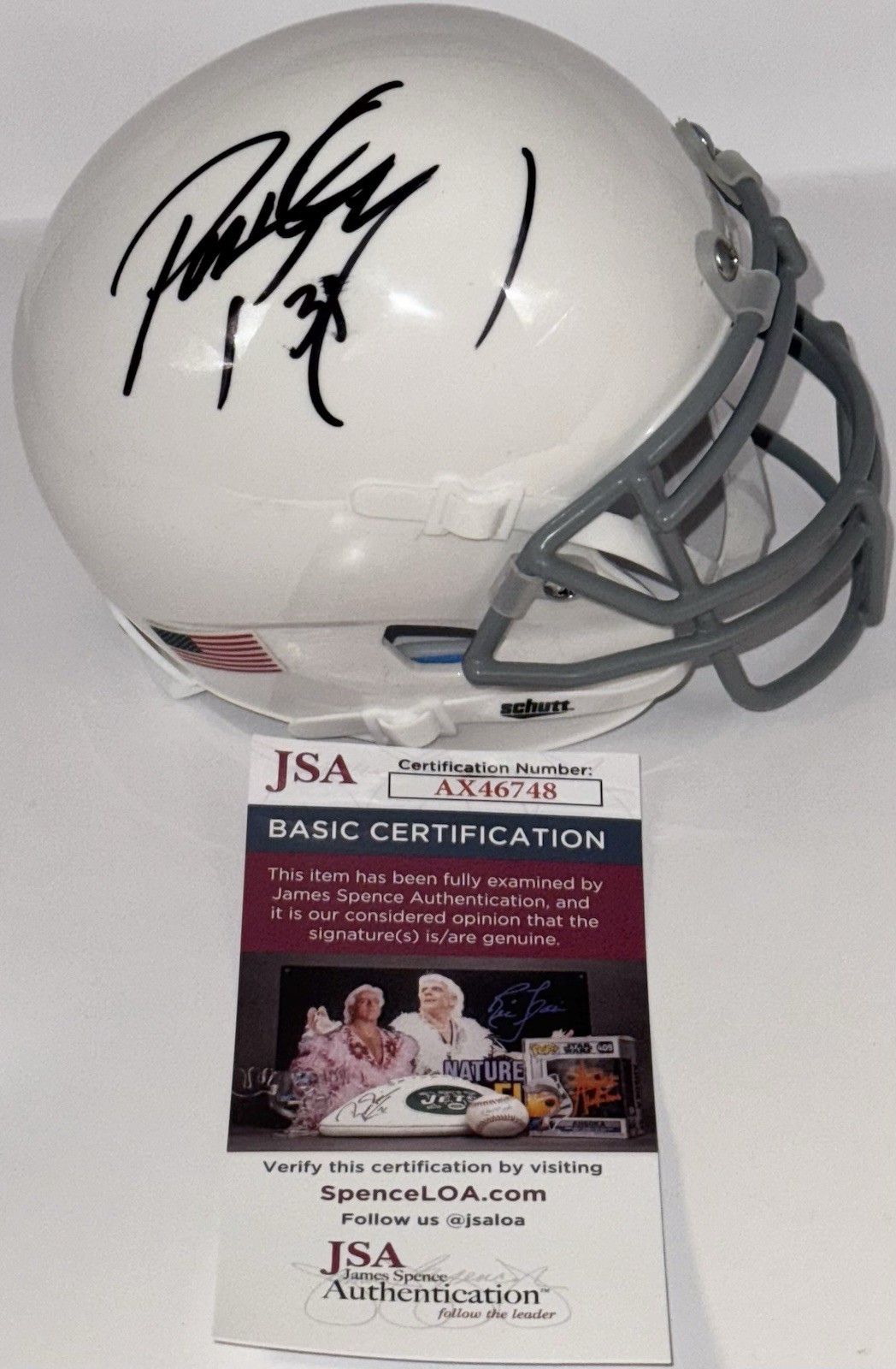 Paul Posluszny Signed Autographed Penn State Nittany Lions Mini Helmet JSA COA