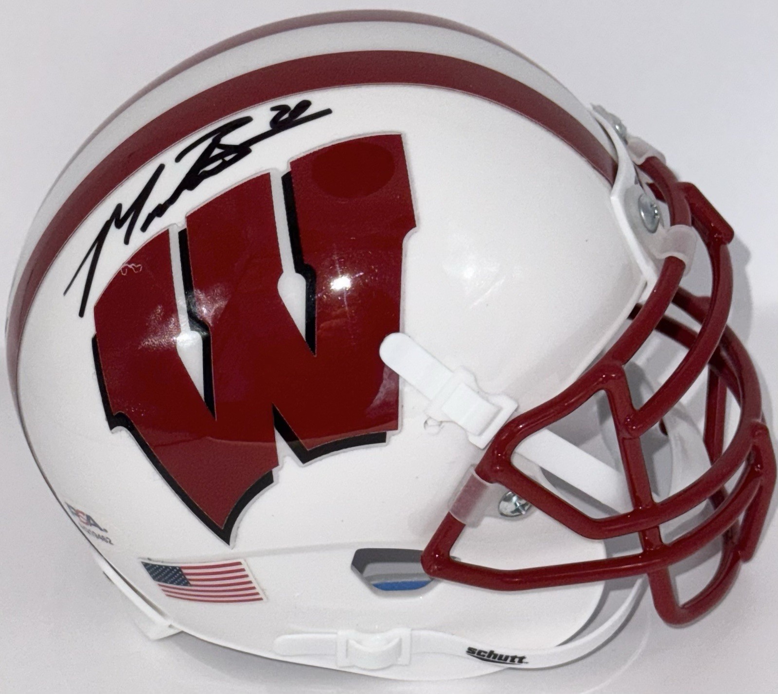 Montee Ball Signed Autographed Wisconsin Badgers Mini Helmet PSA/DNA COA