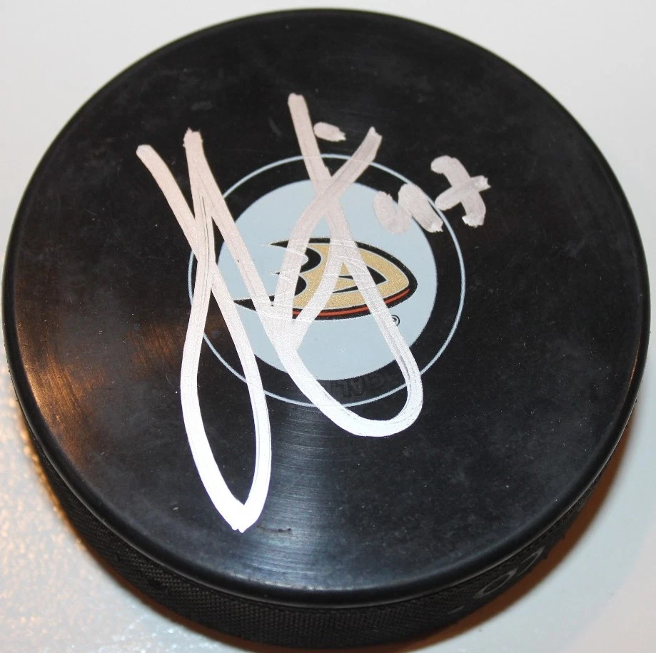Hampus Lindholm signed Anaheim Ducks Puck COA