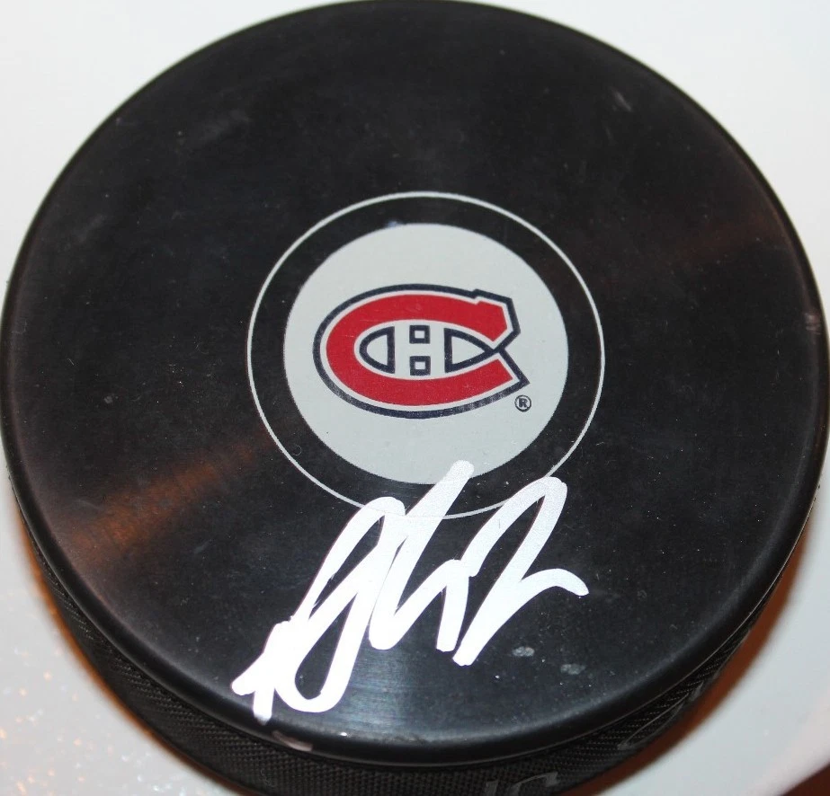 ALEX GALCHENYUK SIGNED MONTREAL CANADIENS HOCKEY PUCK W/CASE COA