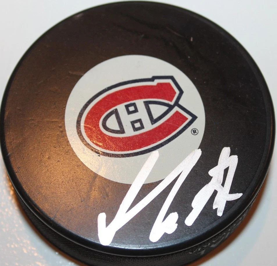 ALEX GALCHENYUK SIGNED MONTREAL CANADIENS HOCKEY PUCK W/CASE COA