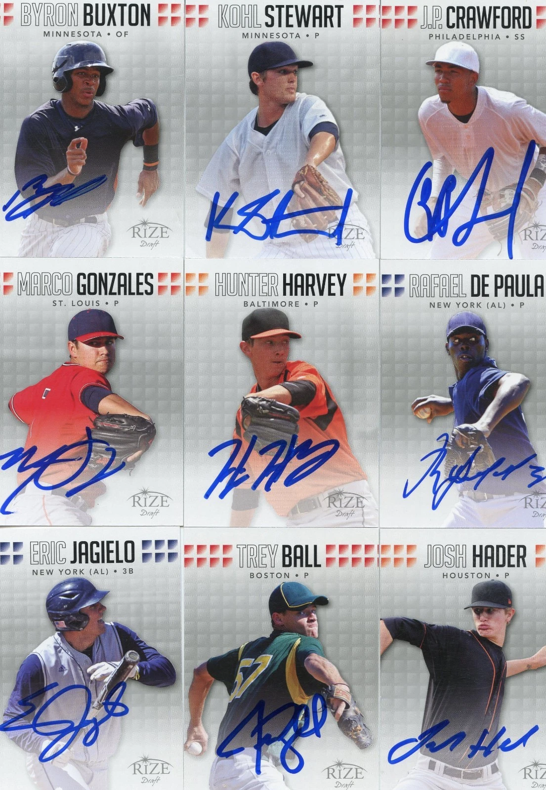 Byron Buxton signed 2013 Rize Draft Rookie card auto