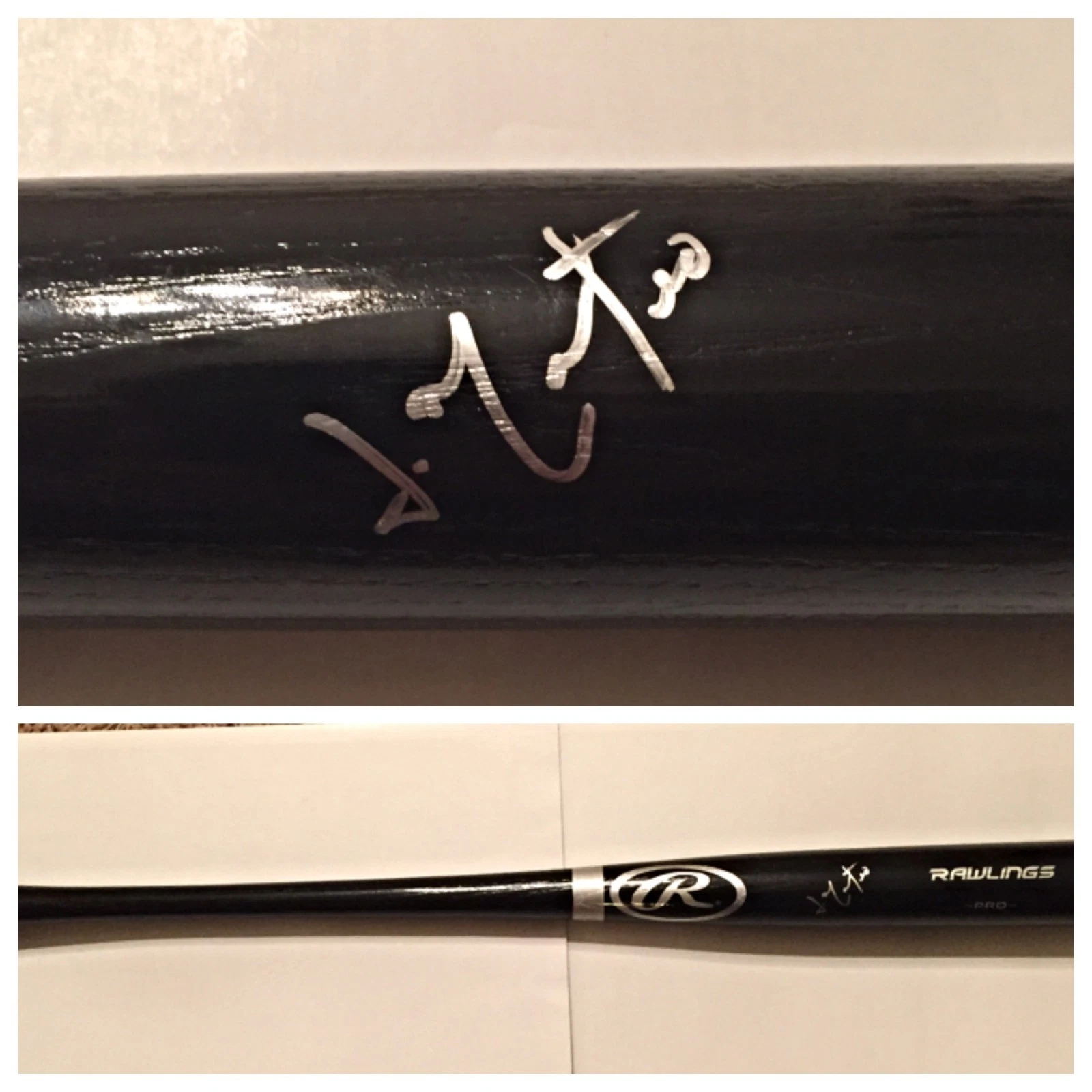 JORGE MATEO SIGNED RAWLINGS BASEBALL BAT OAKLAND ATHLETICS A'S COA