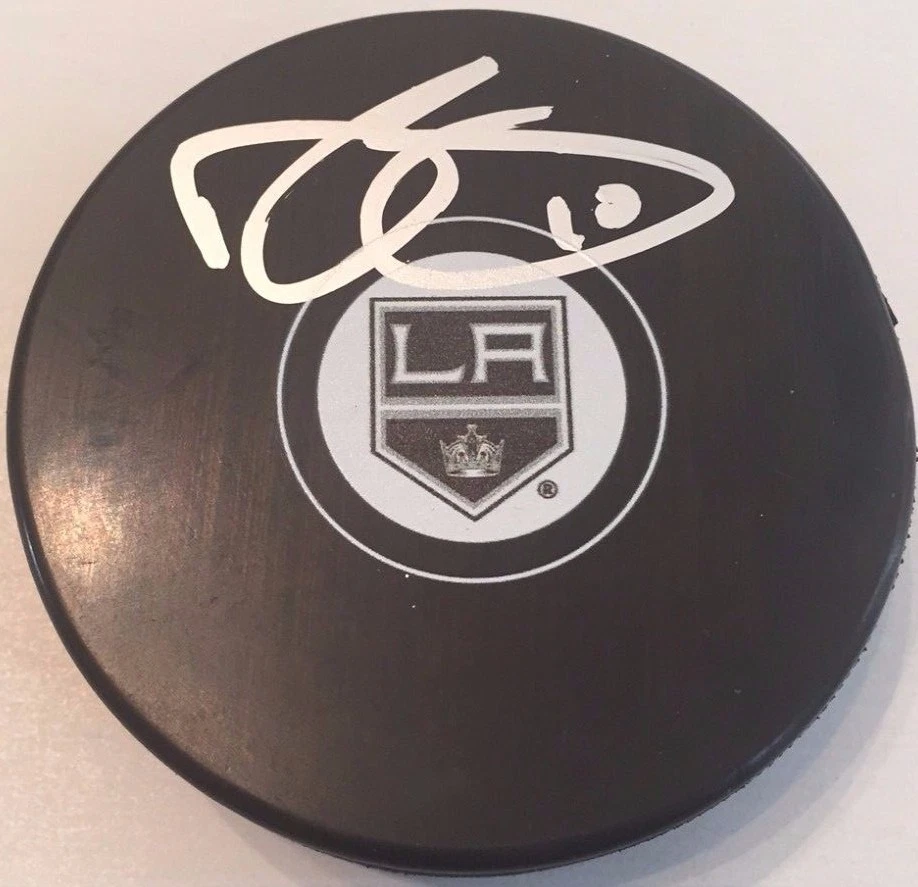 DEVIN SETOGUCHI SIGNED LOS ANGELES KINGS PUCK W/CASE COA