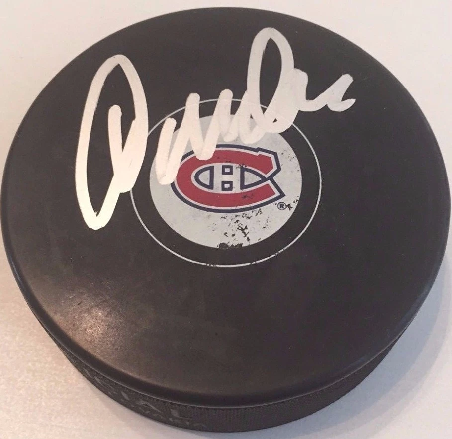 JACQUES LEMAIRE SIGNED MONTREAL CANADIENS PUCK W/CASE COA