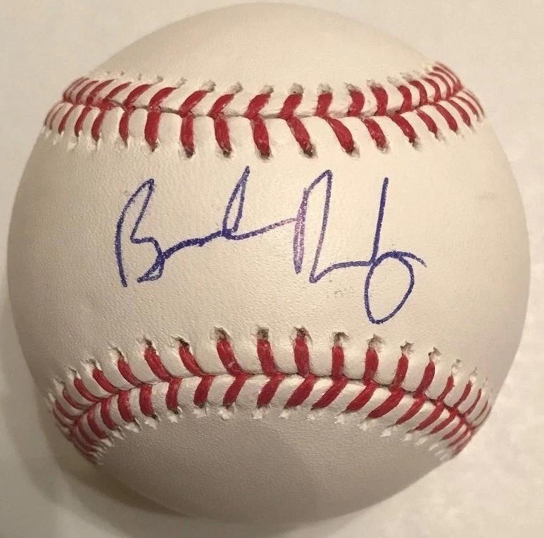 BRENDAN RODGERS SIGNED RAWLINGS MLB MAJOR LEAGUE BASEBALL COLORADO ROCKIES COA