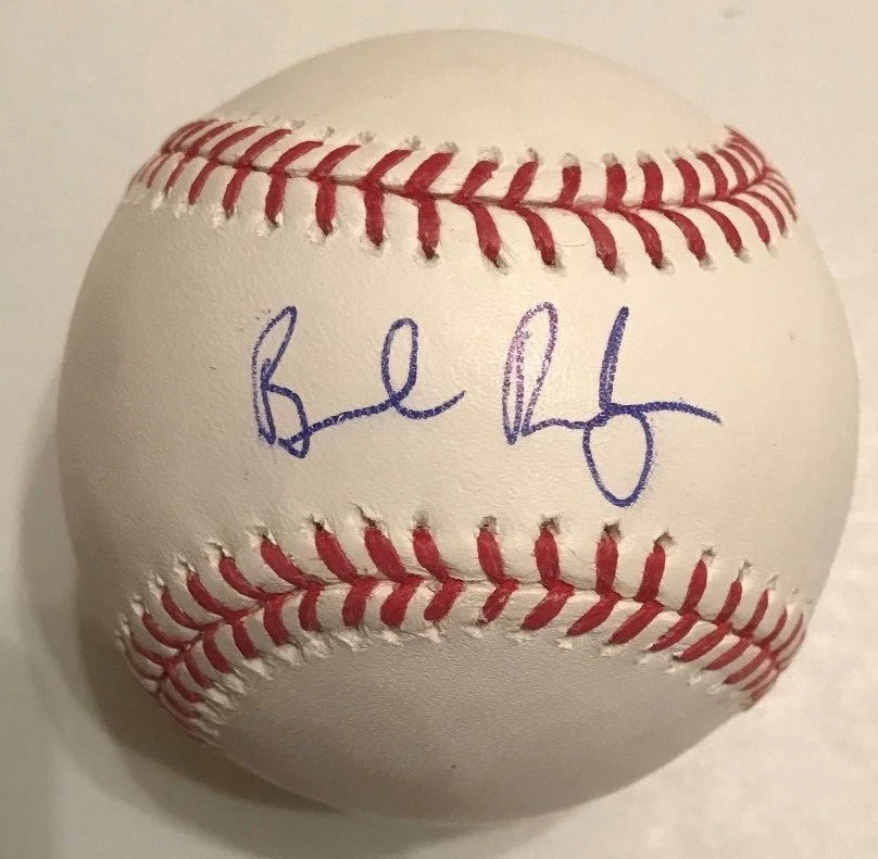 BRENDAN RODGERS SIGNED RAWLINGS MLB MAJOR LEAGUE BASEBALL COLORADO ROCKIES COA