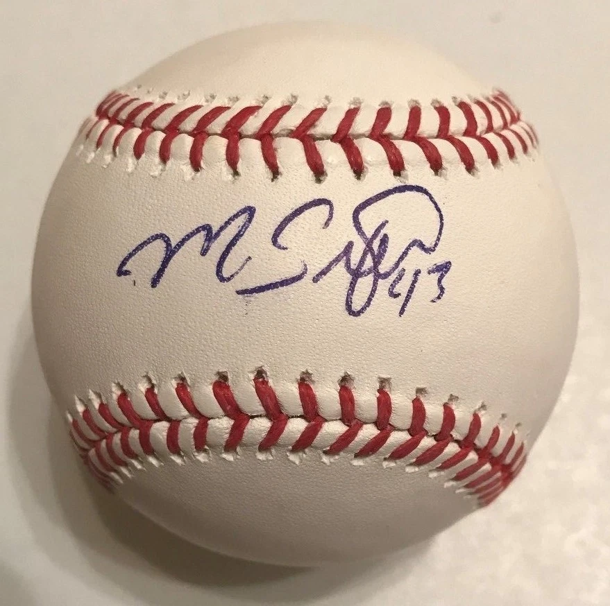 MAGNEURIS SIERRA SIGNED RAWLINGS MLB BASEBALL MIAMI MARLINS CARDINALS COA