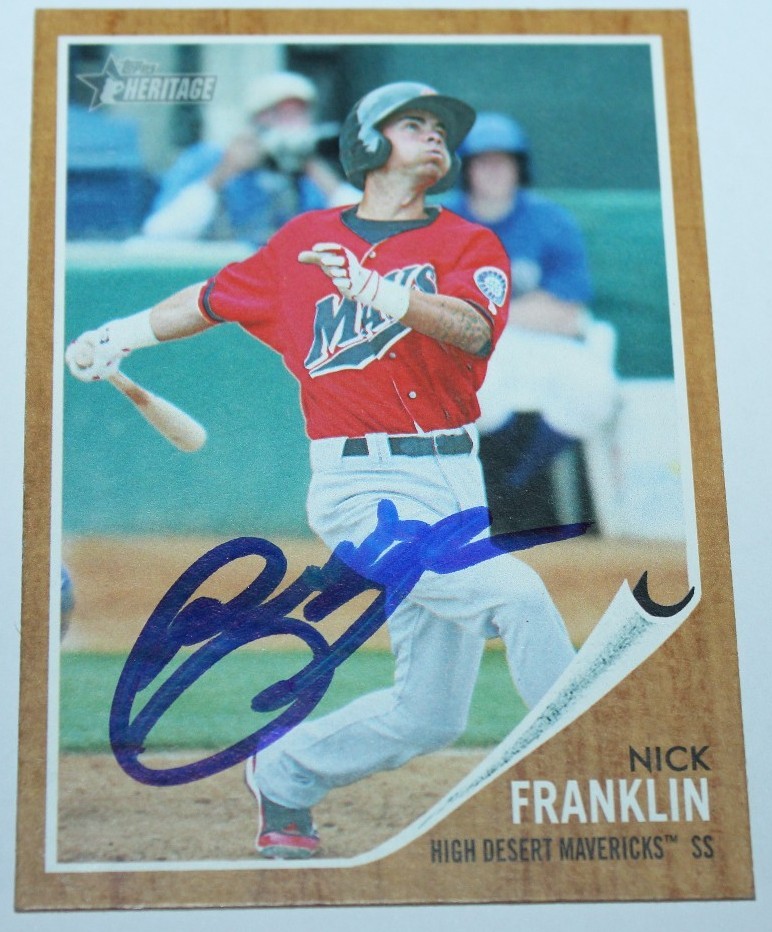 Nick Franklin signed 2011 Topps Heritage Minor League Rookie card auto