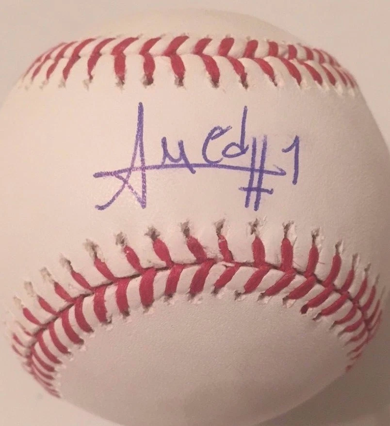 AMED ROSARIO SIGNED RAWLINGS MLB MAJOR LEAGUE BASEBALL NEW YORK METS COA