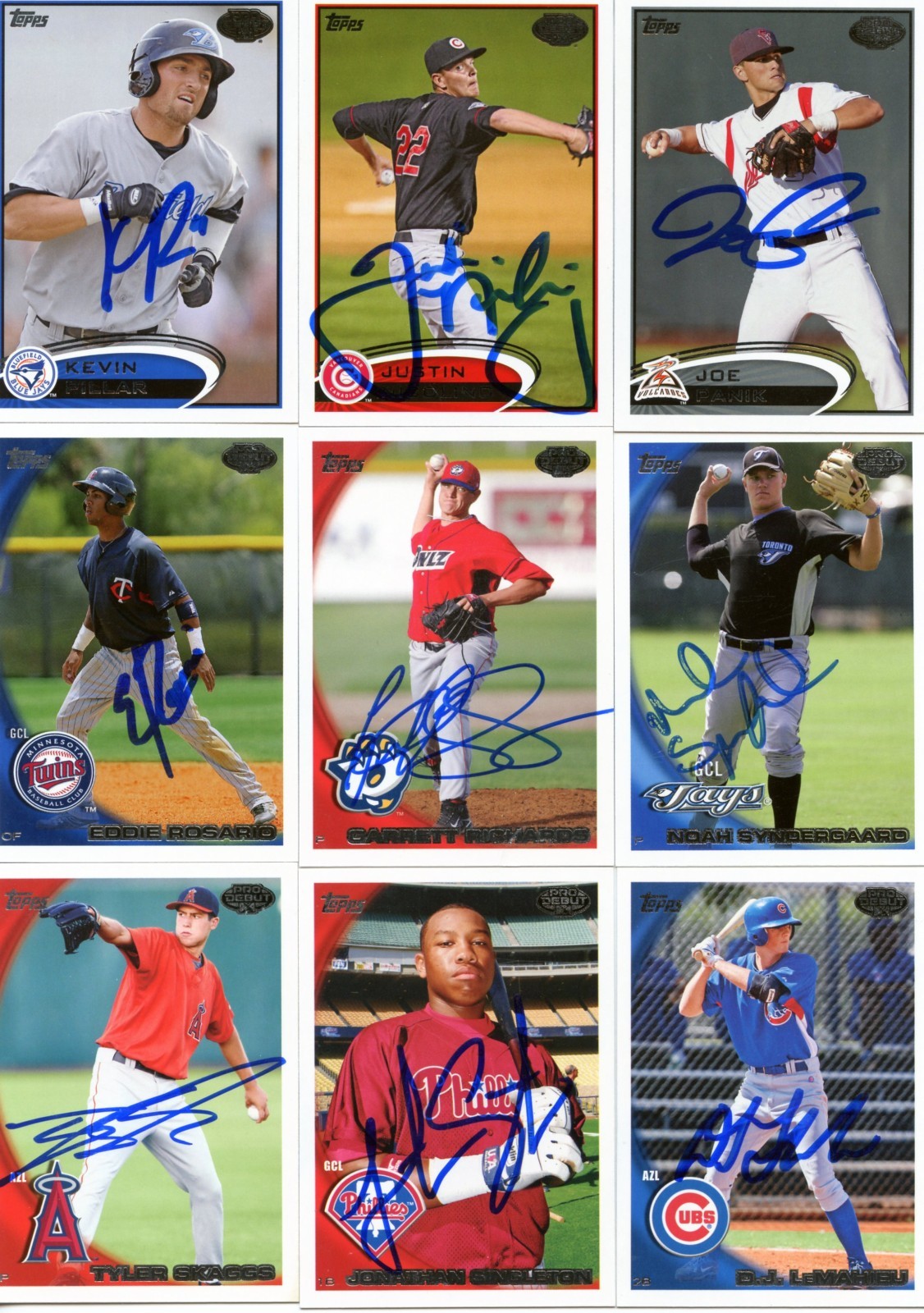 JOE PANIK SIGNED 2012 TOPPS PRO DEBUT PROSPECT ROOKIE CARD AUTO