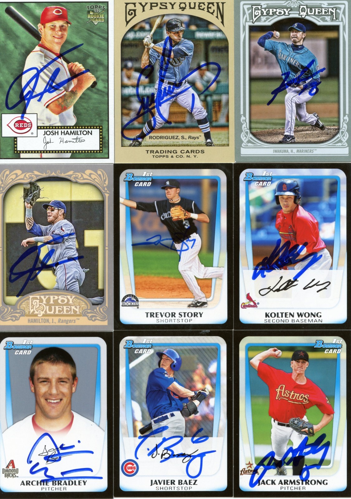 KOLTEN WONG SIGNED 2011 BOWMAN DRAFT PROSPECT ROOKIE CARD AUTO