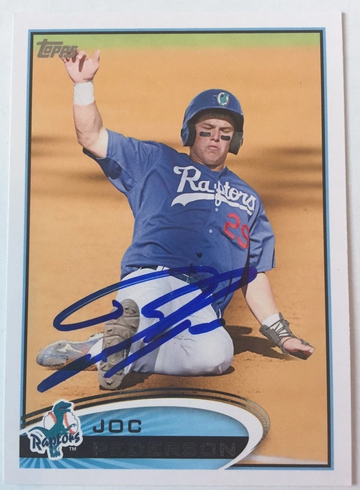 JOC PEDERSON SIGNED 2012 TOPPS PRO DEBUT ROOKIE CARD DODGERS AUTO
