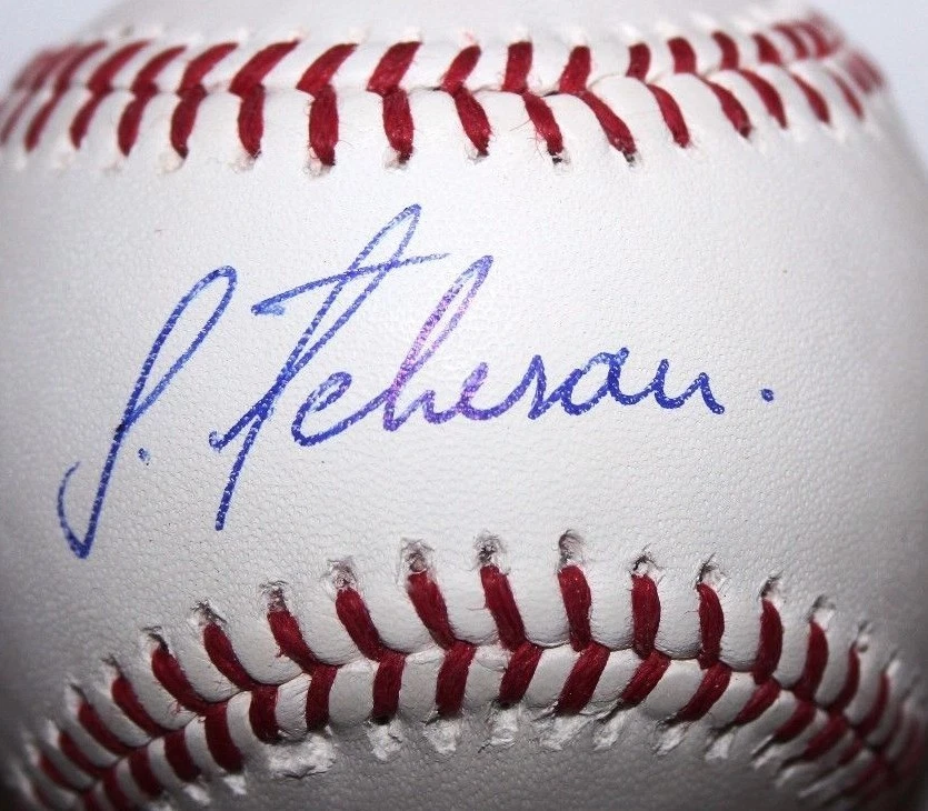 JULIO TEHERAN SIGNED RAWLINGS MLB BASEBALL LOS ANGELES ANGELS ATLANTA BRAVES COA