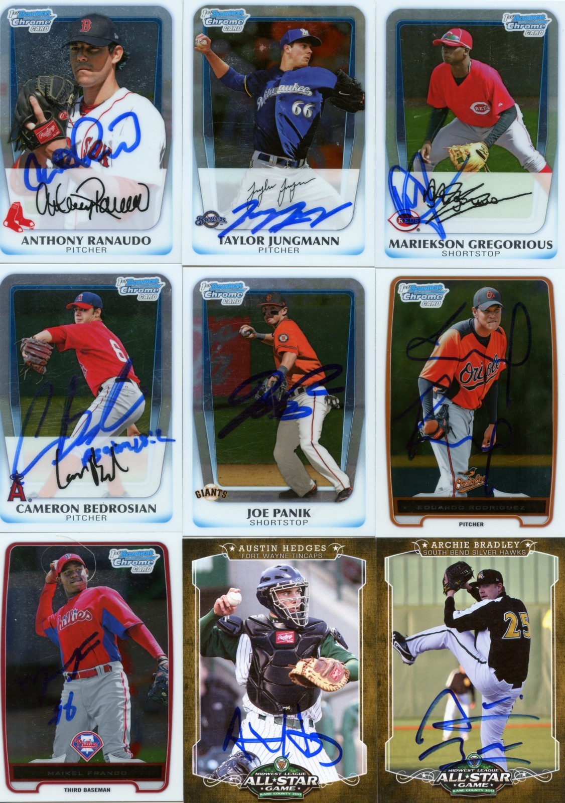 MAIKEL FRANCO SIGNED 2011 BOWMAN CHROME PROSPECT ROOKIE CARD AUTO