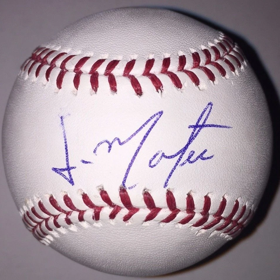 JORGE MATEO SIGNED RAWLINGS MLB MAJOR LEAGUE BASEBALL OAKLAND ATHLETICS A'S COA