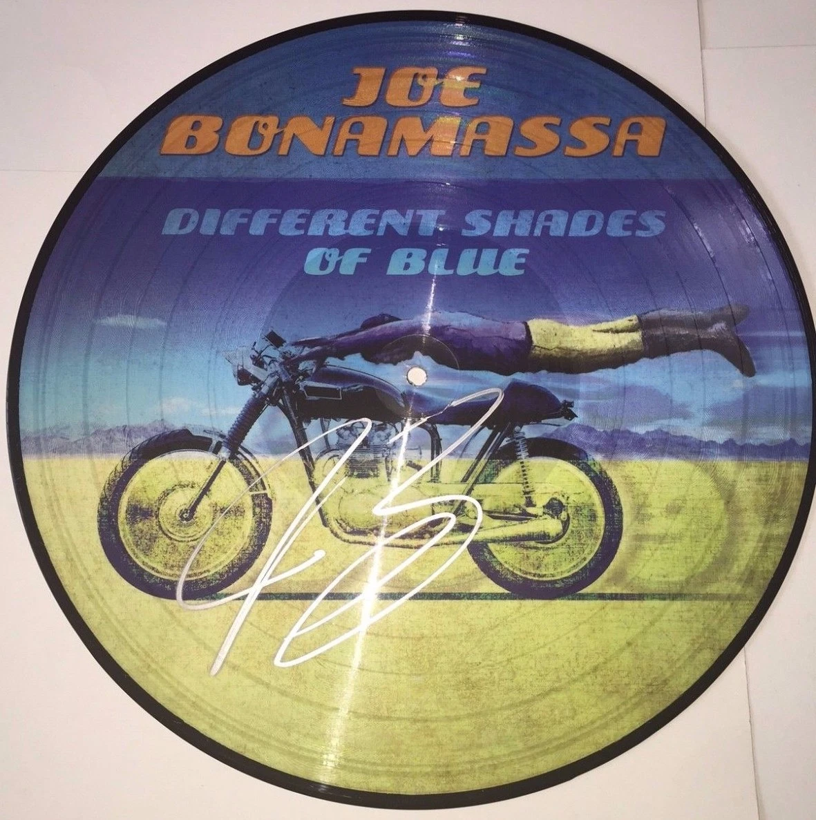 JOE BONAMASSA SIGNED DIFFERENT SHADES OF BLUE LP VINYL RECORD PICTURE DISC COA