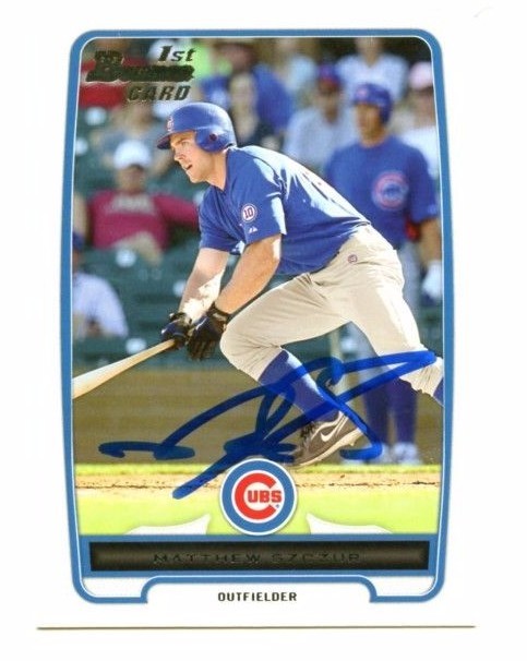 MATT SZCZUR SIGNED 2012 BOWMAN ROOKIE CARD CHICAGO CUBS AUTO