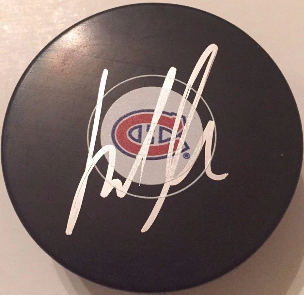 LARS ELLER SIGNED MONTREAL CANADIENS PUCK W/CASE COA