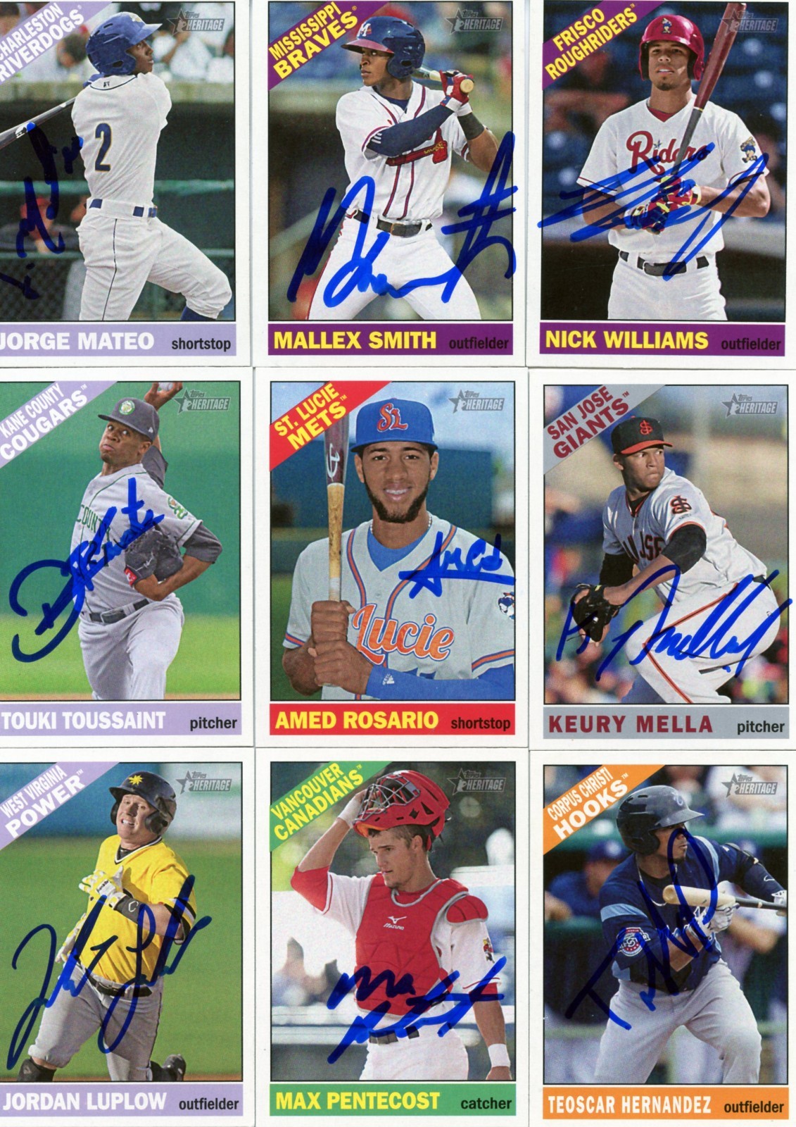 MALLEX SMITH SIGNED 2015 TOPPS HERITAGE MINOR LEAGUE PROSPECT ROOKIE CARD AUTO