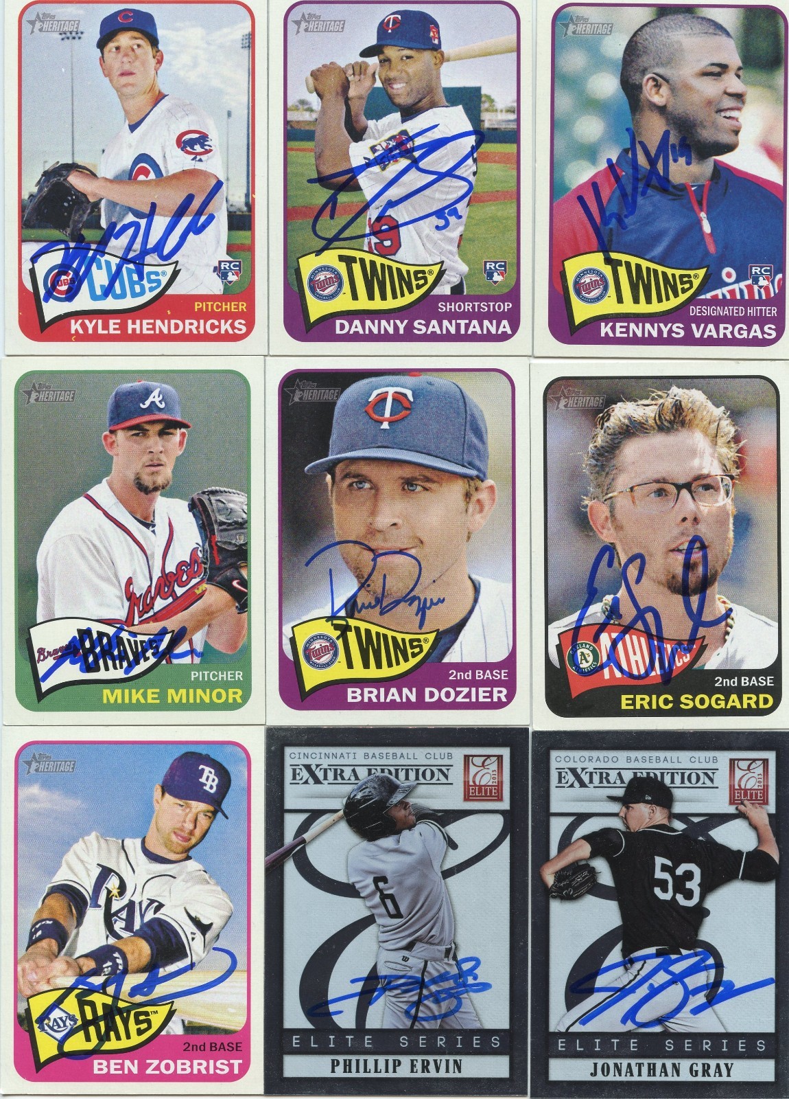 Ben Zobrist signed 2014 Topps Heritage card auto