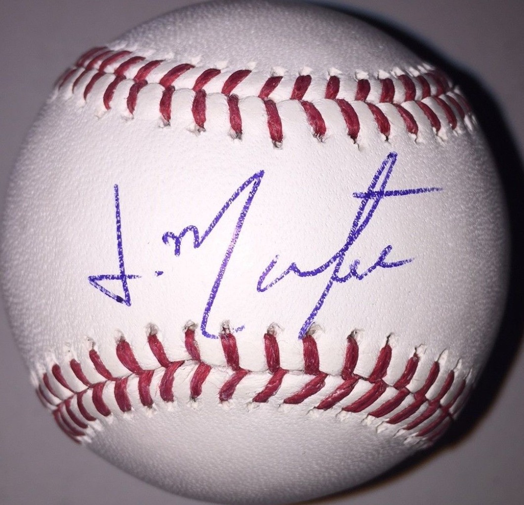 JORGE MATEO SIGNED RAWLINGS MLB MAJOR LEAGUE BASEBALL OAKLAND ATHLETICS A'S COA