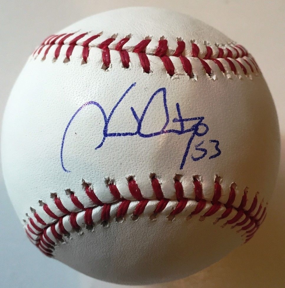 HECTOR SANTIAGO SIGNED RAWLINGS MLB BASEBALL CHICAGO WHITE SOX ANGELS METS COA