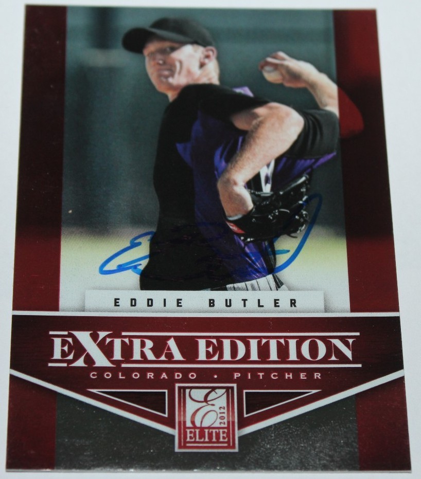 Eddie Butler signed 2012 Donruss Elite Rookie card auto
