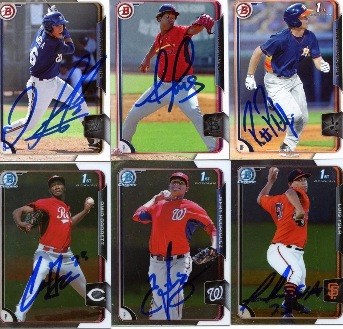 ORLANDO ARCIA SIGNED 2015 BOWMAN PROSPECT ROOKIE CARD AUTO