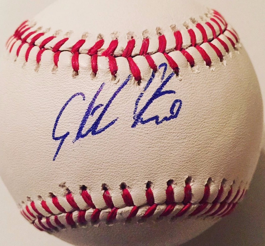 STARLIN CASTRO SIGNED RAWLINGS MLB BASEBALL CUBS NATIONALS YANKEES MARLINS COA