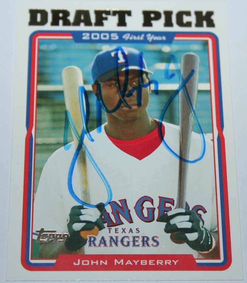 John Mayberry signed 2005 Topps Rookie card auto
