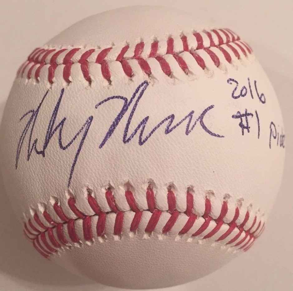MICKEY MONIAK SIGNED RAWLINGS MLB BASEBALL PHILLIES 2016 1ST OVERALL PICK COA