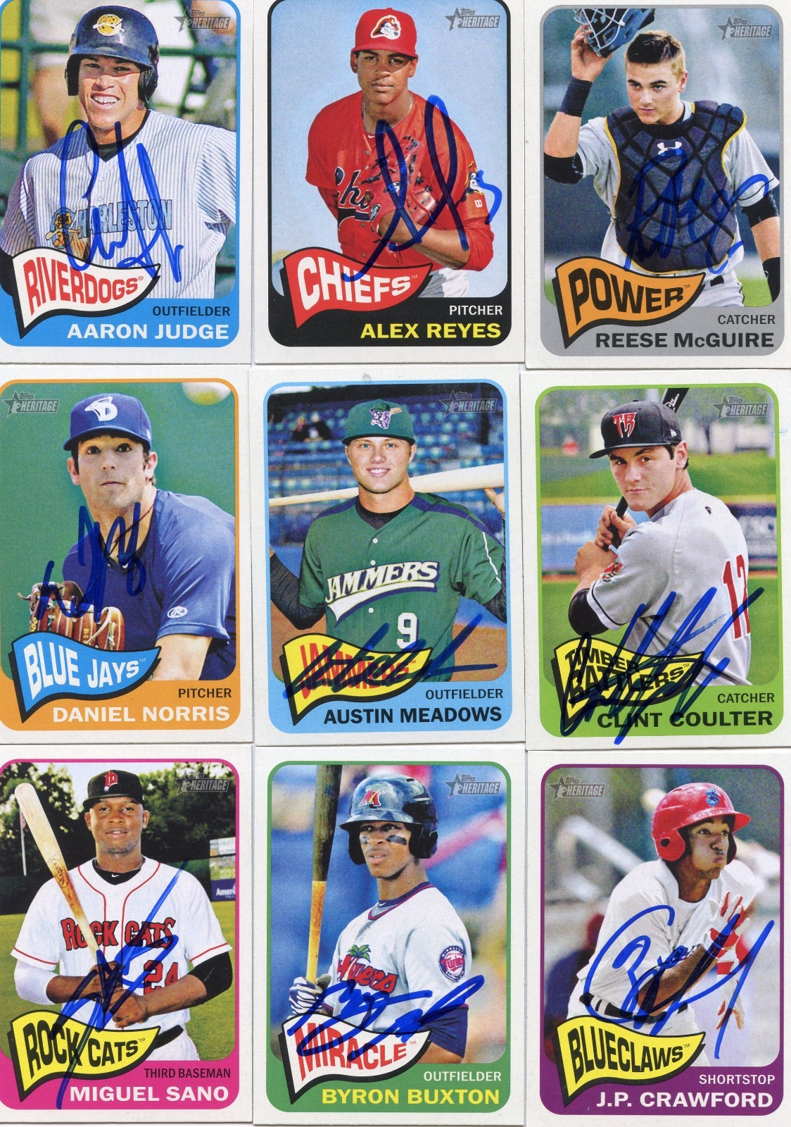 Clint Coulter signed 2014 Topps Heritage Minors Rookie card auto