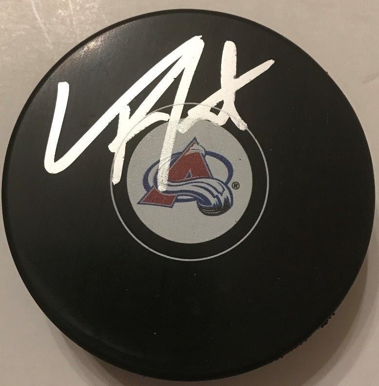TYLER JOST SIGNED COLORADO AVALANCHE PUCK W/CASE COA