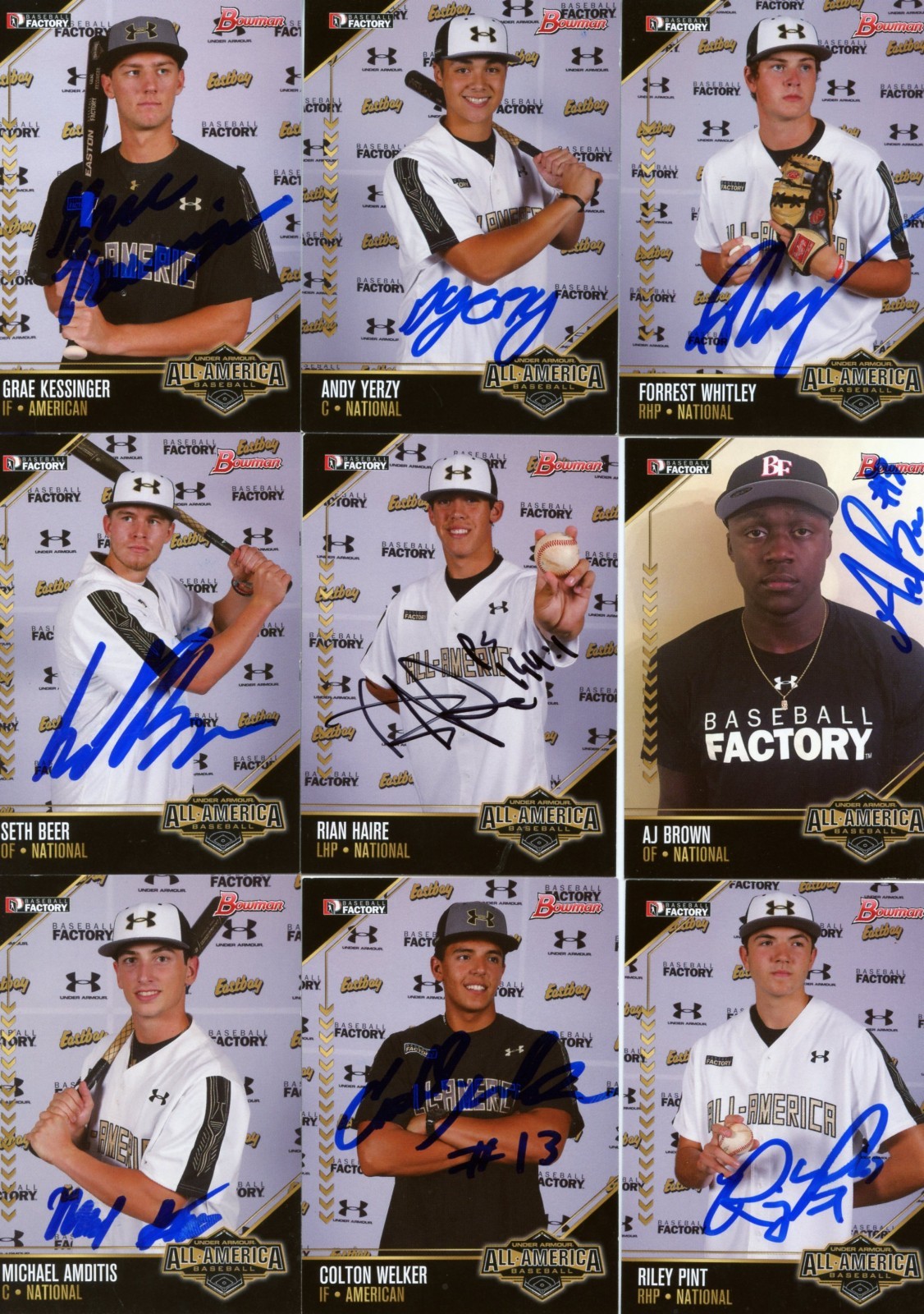 COLTON WELKER SIGNED 2015 UNDER ARMOUR ALL AMERICA BASEBALL ROOKIE CARD AUTO