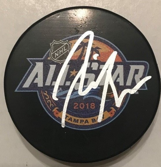 JOSH BAILEY SIGNED 2018 NHL ALL STAR GAME PUCK W/CASE ISLANDERS COA