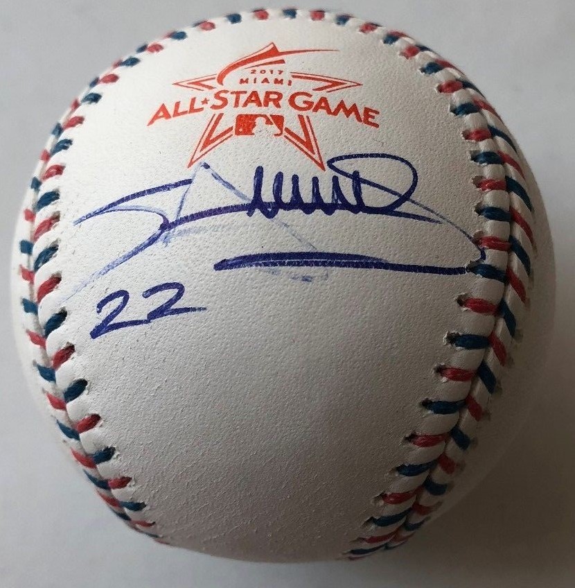 MIGUEL SANO SIGNED 2017 ALL STAR GAME RAWLINGS MLB BASEBALL TWINS COA