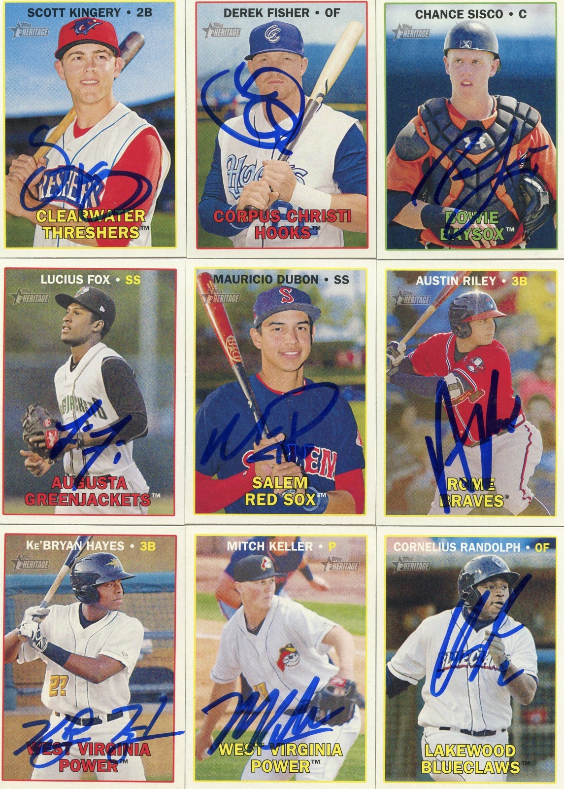 CHANCE SISCO SIGNED 2016 TOPPS HERITAGE MINORS ROOKIE CARD AUTO