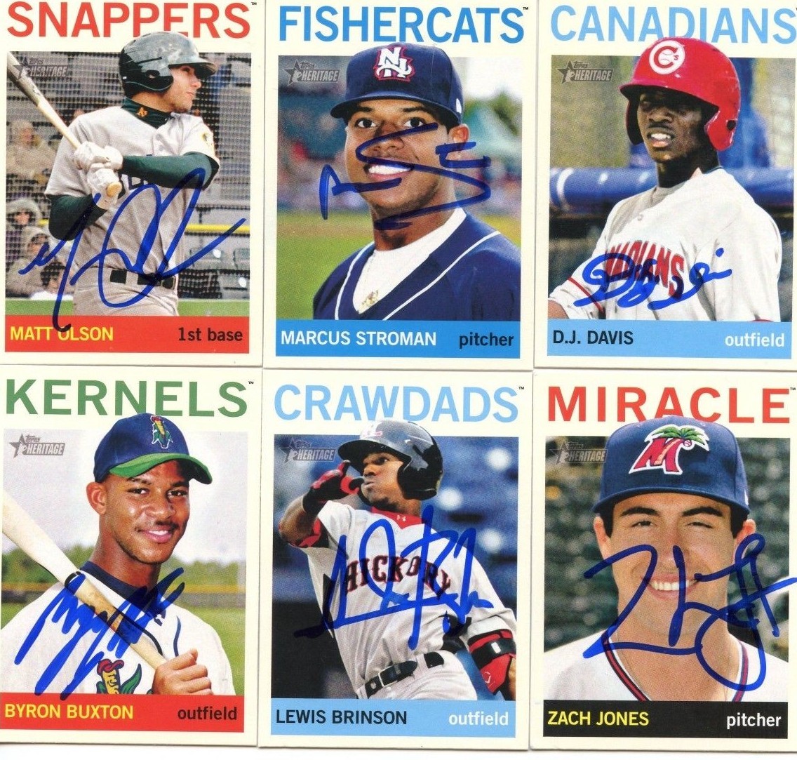 MARCUS STROMAN SIGNED 2013 TOPPS HERITAGE MINORS ROOKIE CARD AUTO