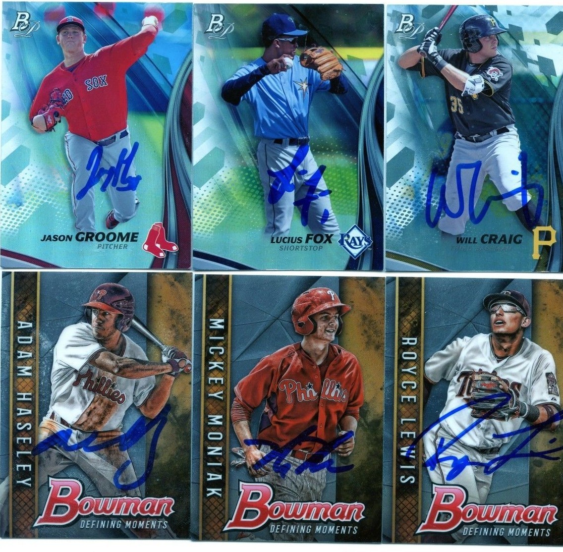 ADAM HASELEY SIGNED 2017 BOWMAN CHROME DEFINING MOMENTS INSERT ROOKIE CARD AUTO