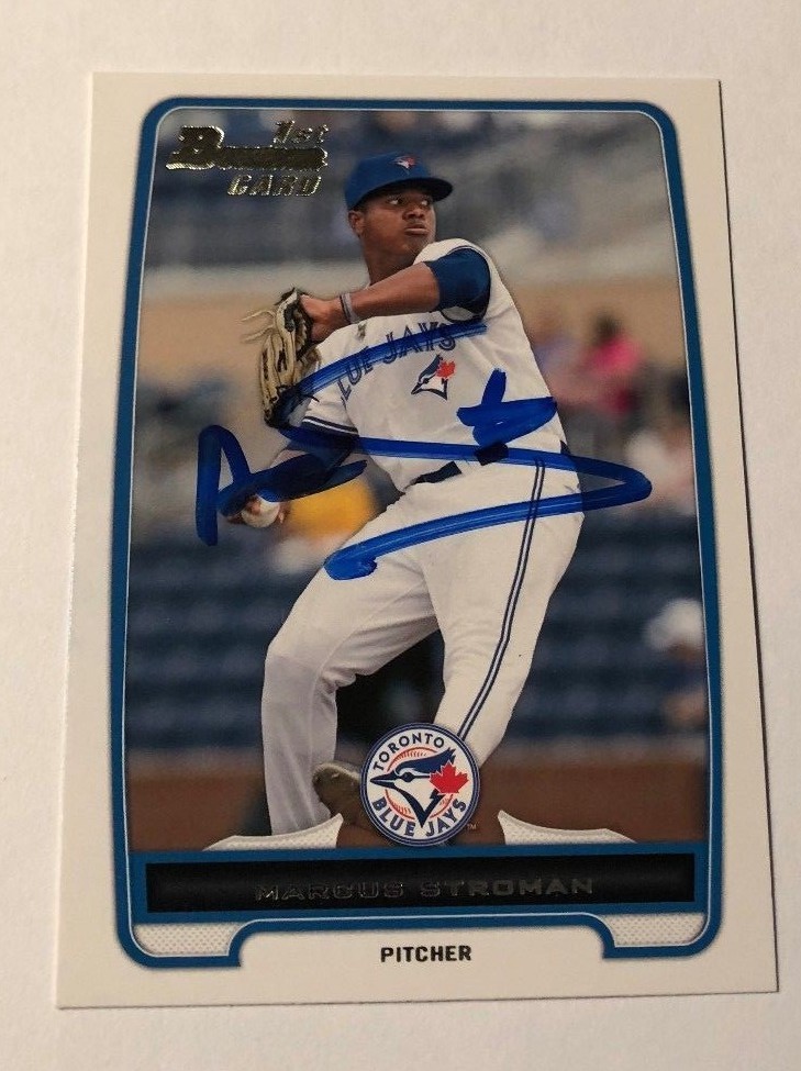 MARCUS STROMAN SIGNED 2012 BOWMAN DRAFT PROSPECT ROOKIE CARD AUTO