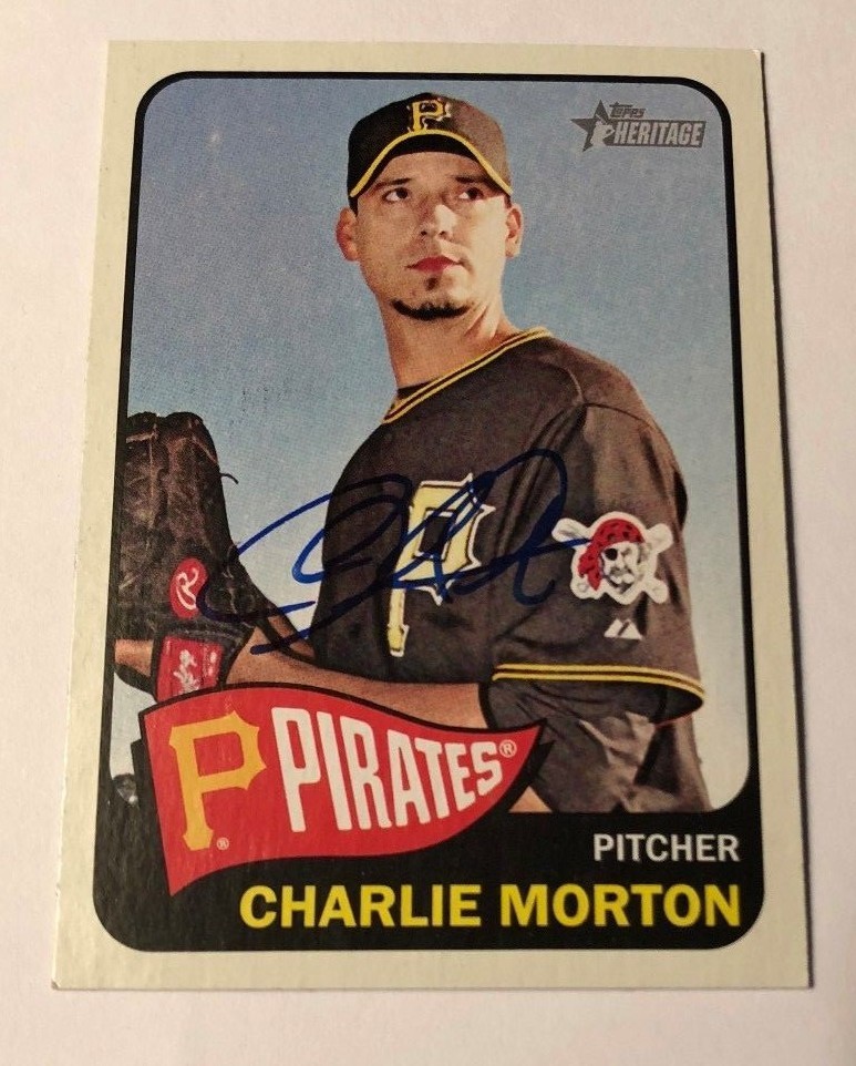 CHARLIE MORTON SIGNED 2014 TOPPS HERITAGE CARD AUTO