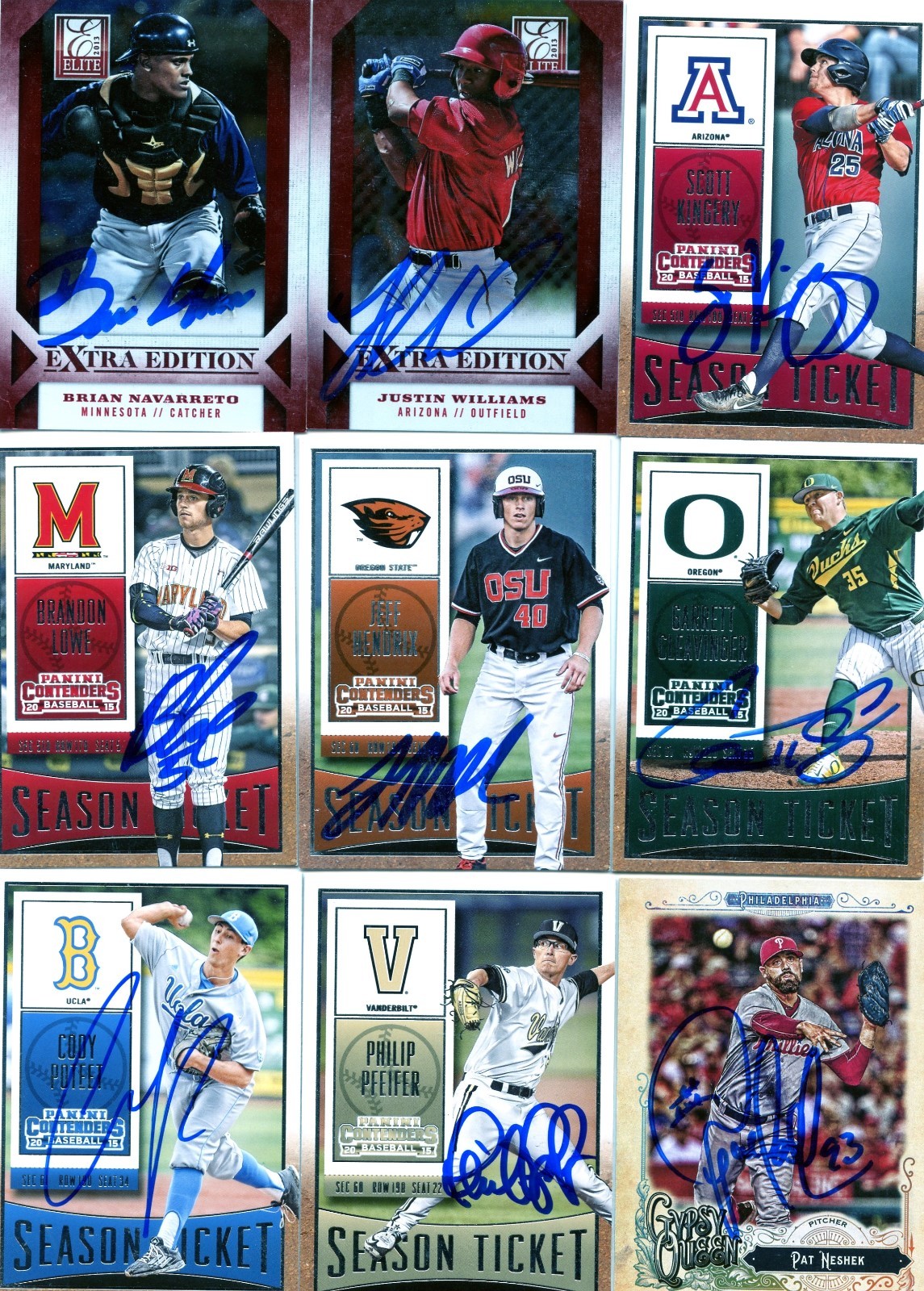 SCOTT KINGERY SIGNED 2015 PANINI CONTENDERS SEASON TICKET ROOKIE CARD AUTO