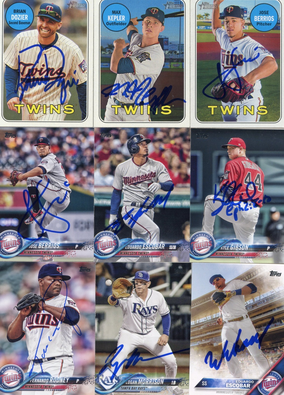 EDUARDO ESCOBAR SIGNED 2018 TOPPS SERIES 2 CARD AUTO