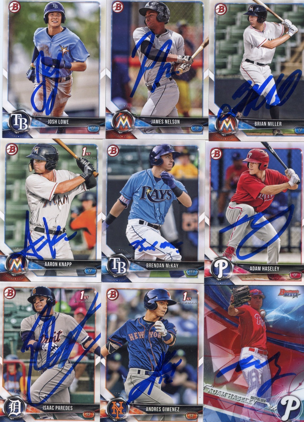 BRENDAN MCKAY SIGNED 2018 BOWMAN PROSPECT ROOKIE CARD AUTO