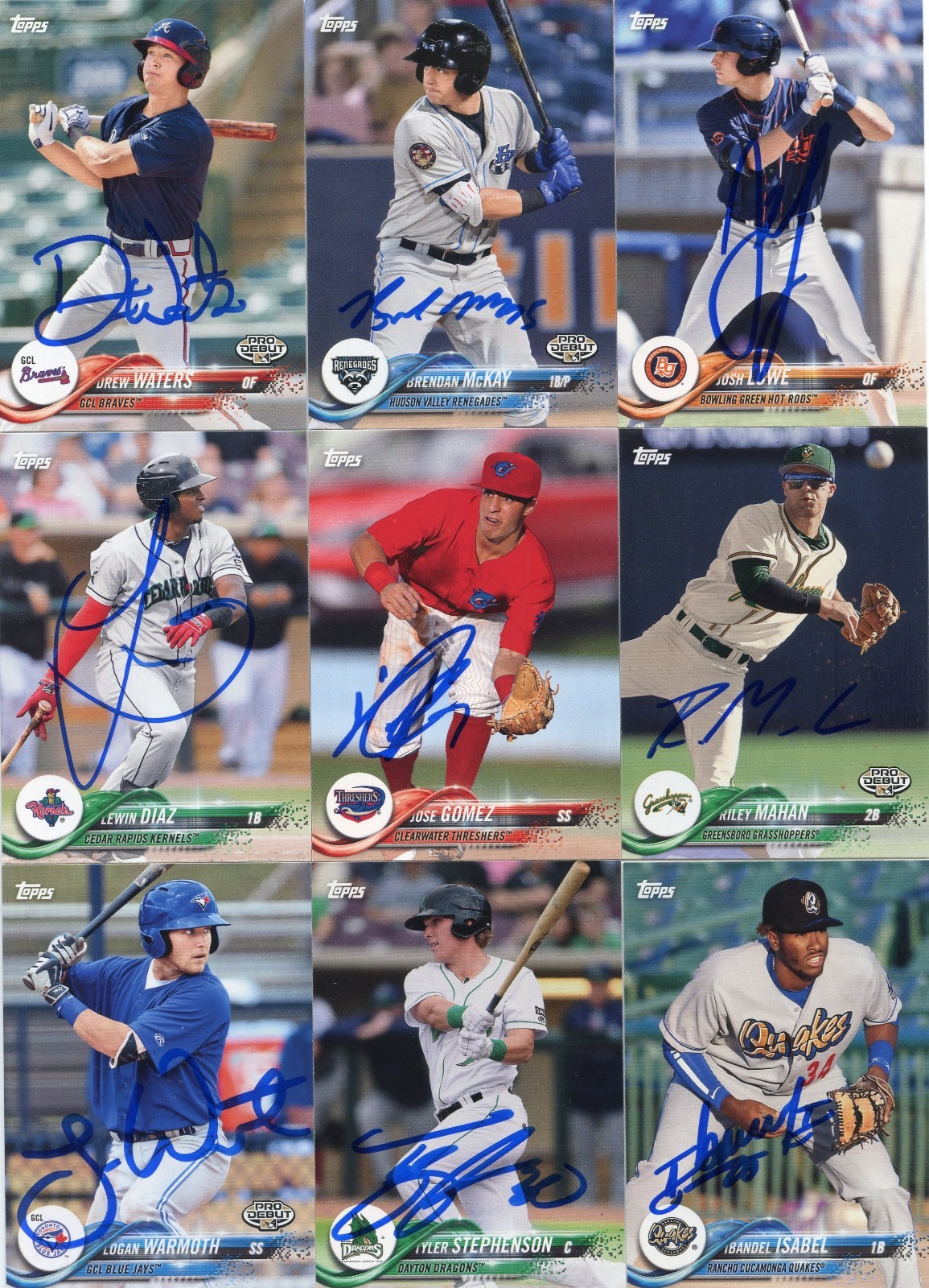 BRENDAN MCKAY SIGNED 2018 TOPPS PRO DEBUT ROOKIE CARD AUTO