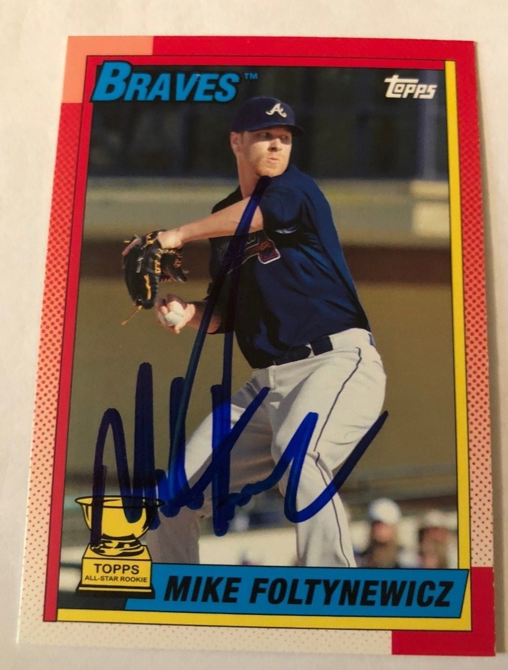 MIKE FOLTYNEWICZ SIGNED 2015 TOPPS ARCHIVES ROOKIE CARD AUTO