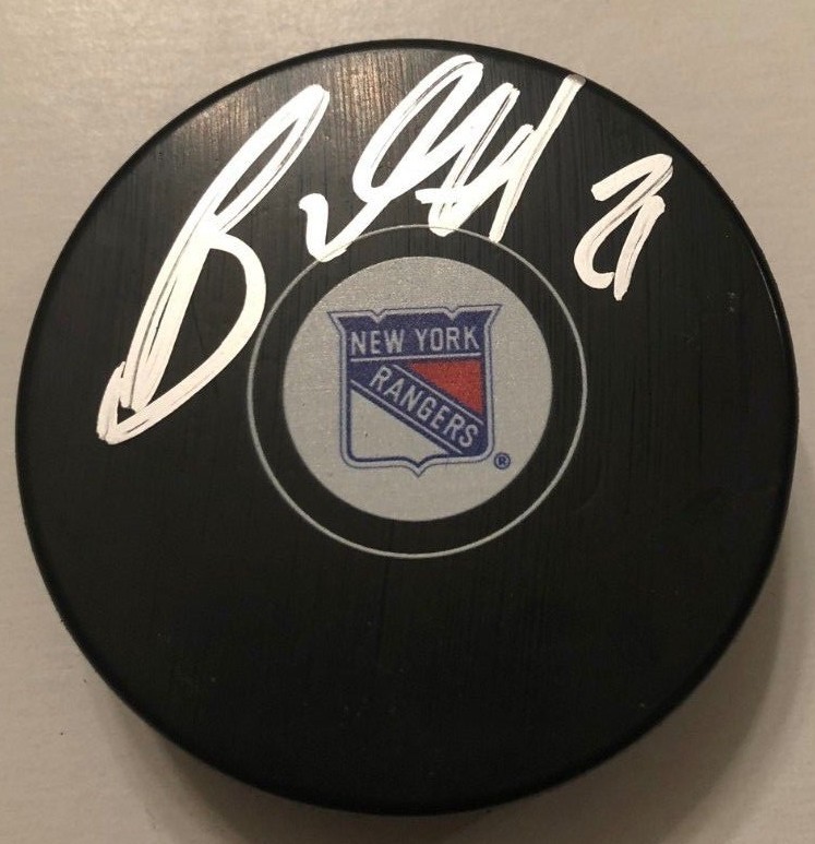 BRETT HOWDEN SIGNED NEW YORK RANGERS PUCK W/CASE COA