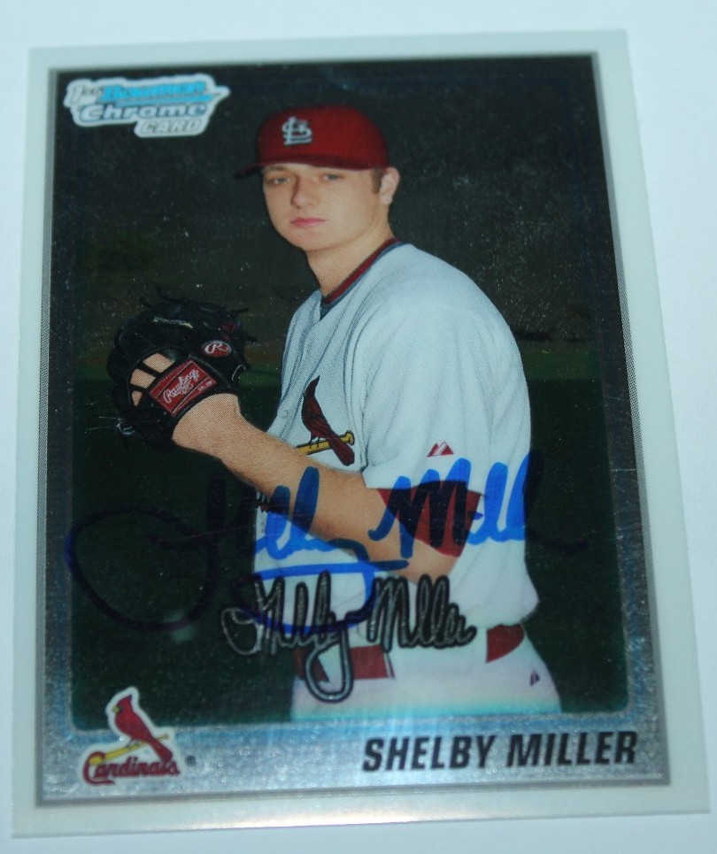 Shelby Miller signed 2010 Bowman Chrome Rookie card auto
